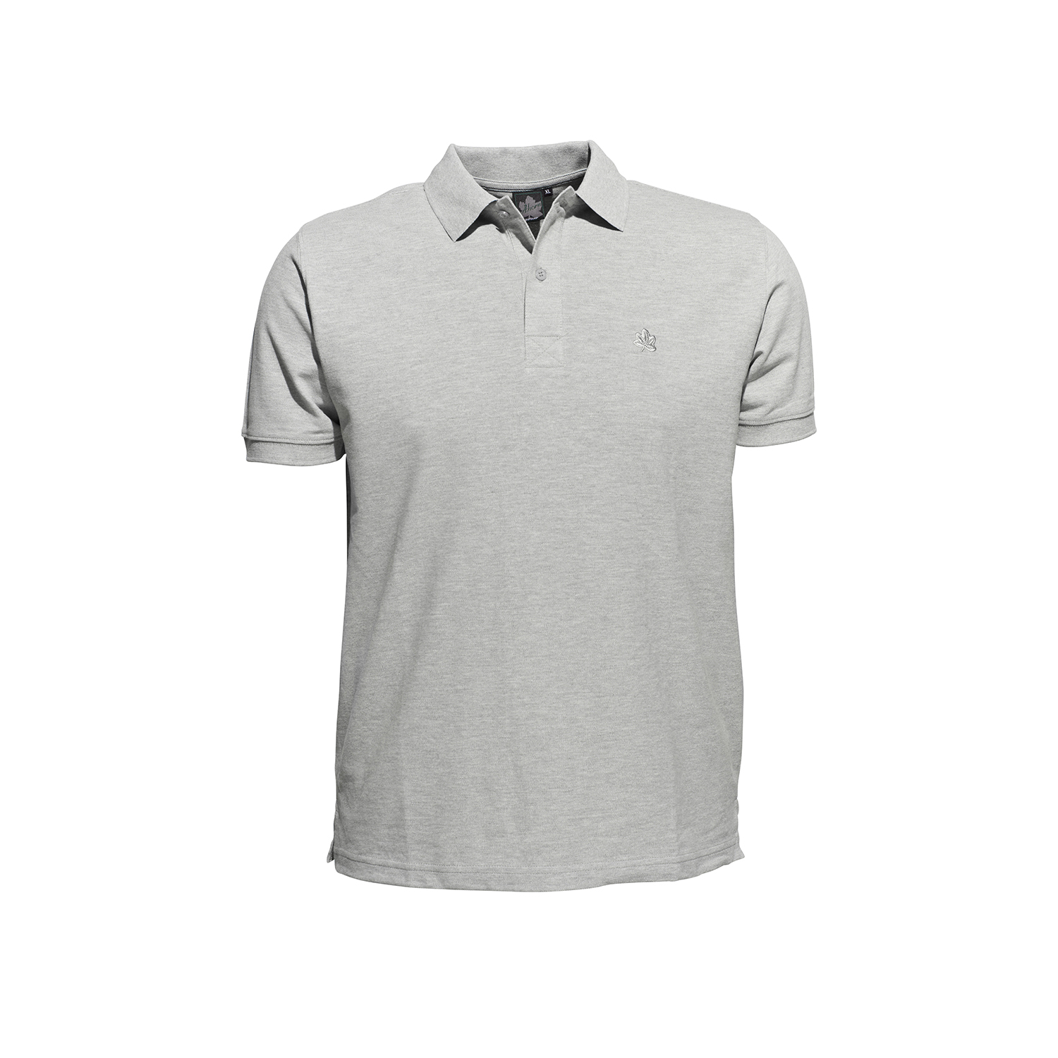 Polo-shirt en gris chiné à manches courtes by Ahorn Sportswear en grandes tailles 2XL - 10XL