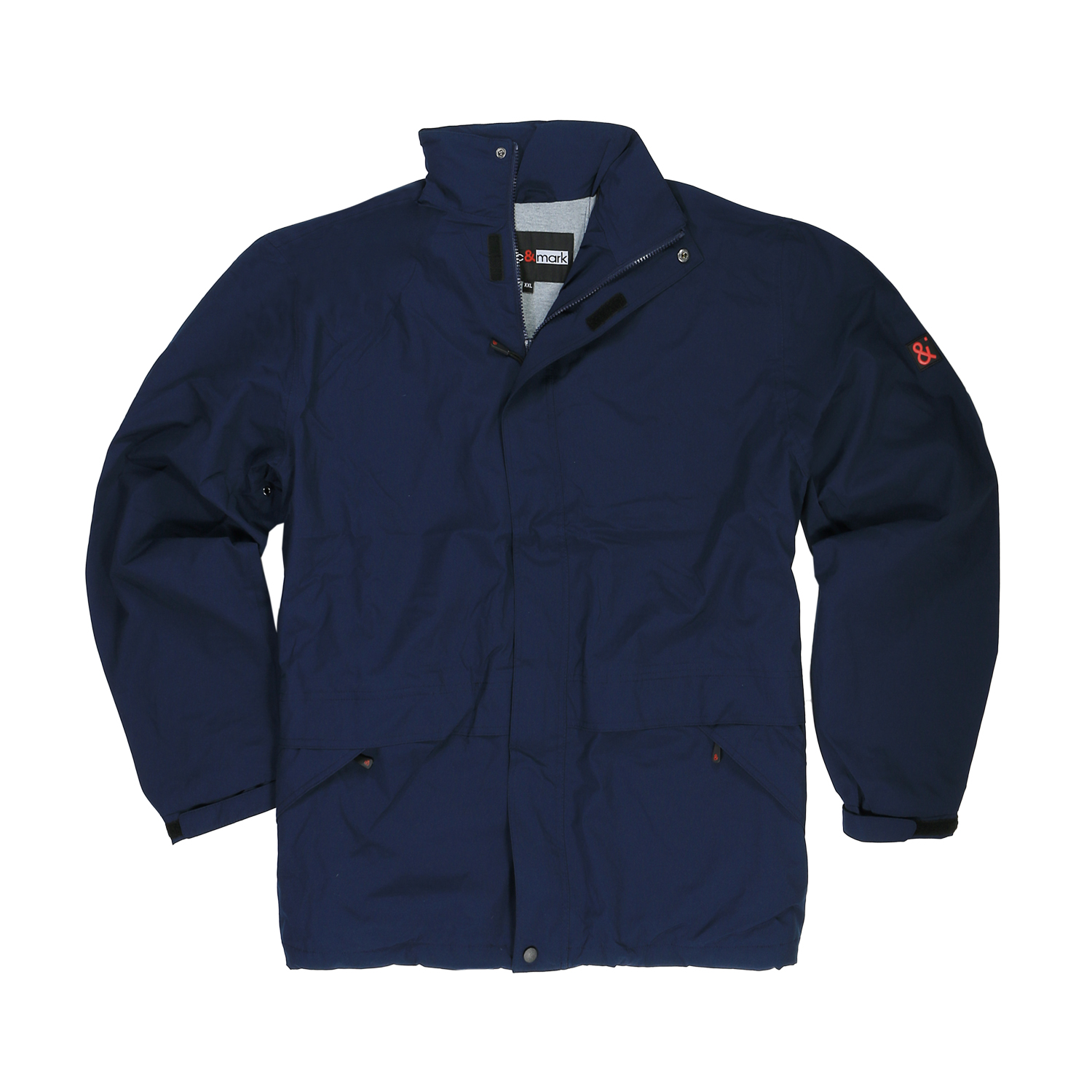 Darkblue wind and rain jacket from Abraxas in plus sizes up to 12XL