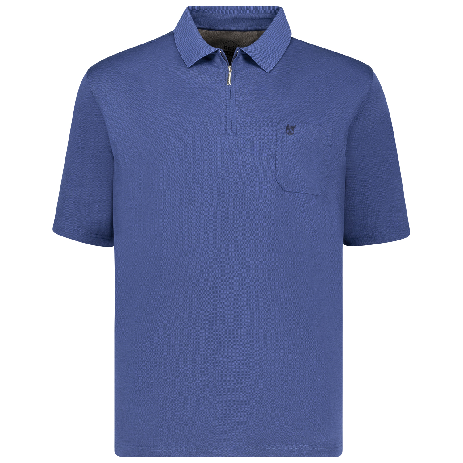 Polo-shirt "Softknit" by hajo en grandes tailles jusqu'au 6XL- coloris bleu chiné