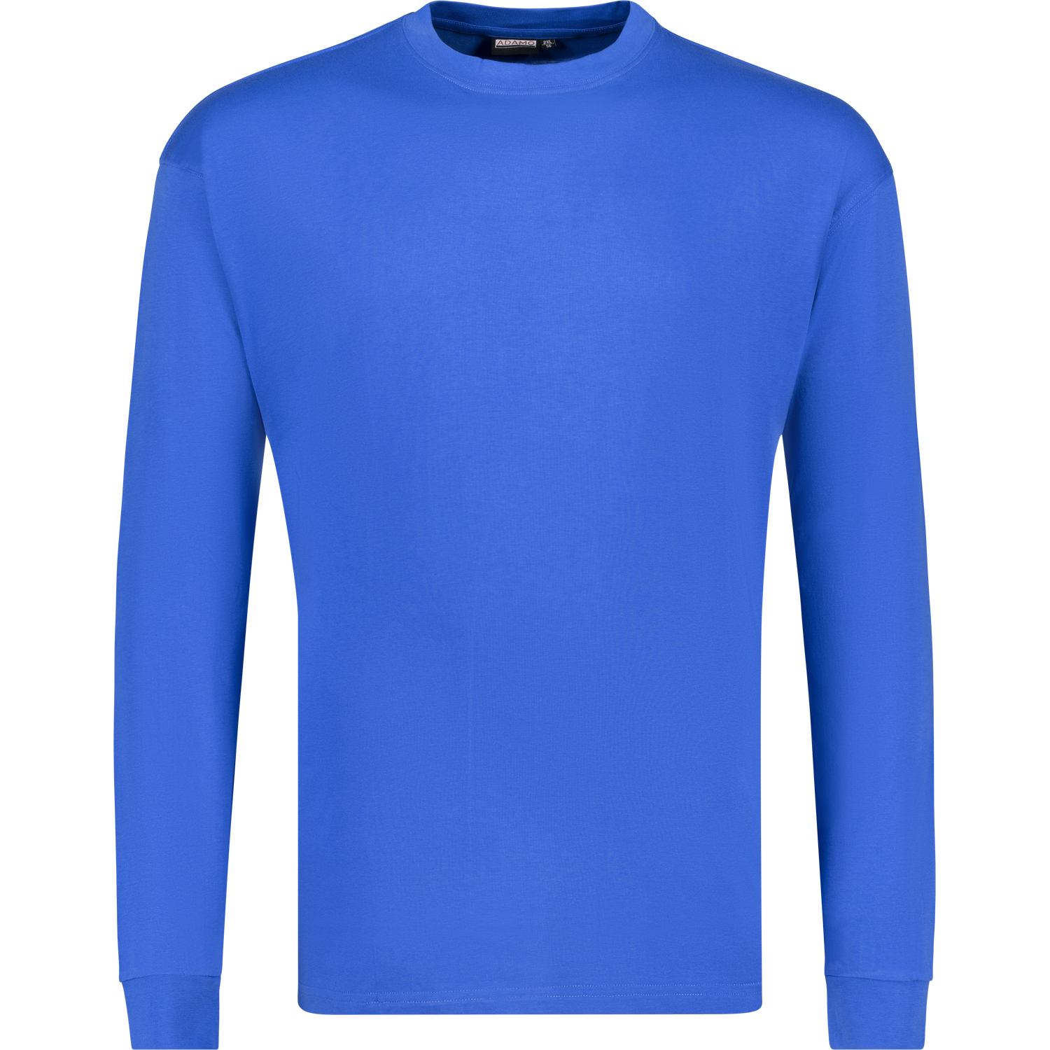 ADAMO longsleeve COMFORT FIT for men in royal blue with round neck up to size 12XL