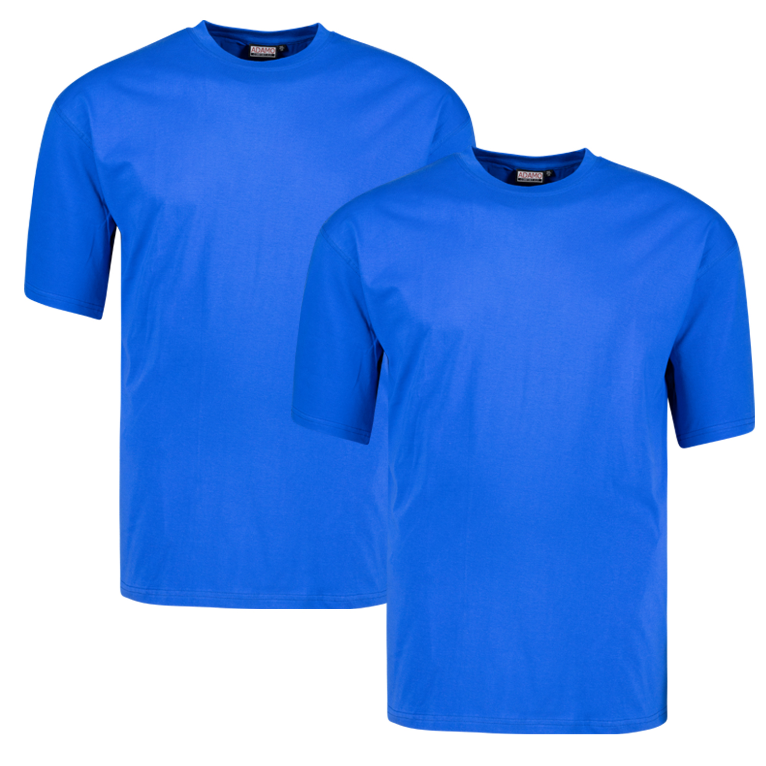 T-shirt bleu royal CONFORT FIT MARLON by ADAMO jusqu'à la grande taille 12XL - pack de deux