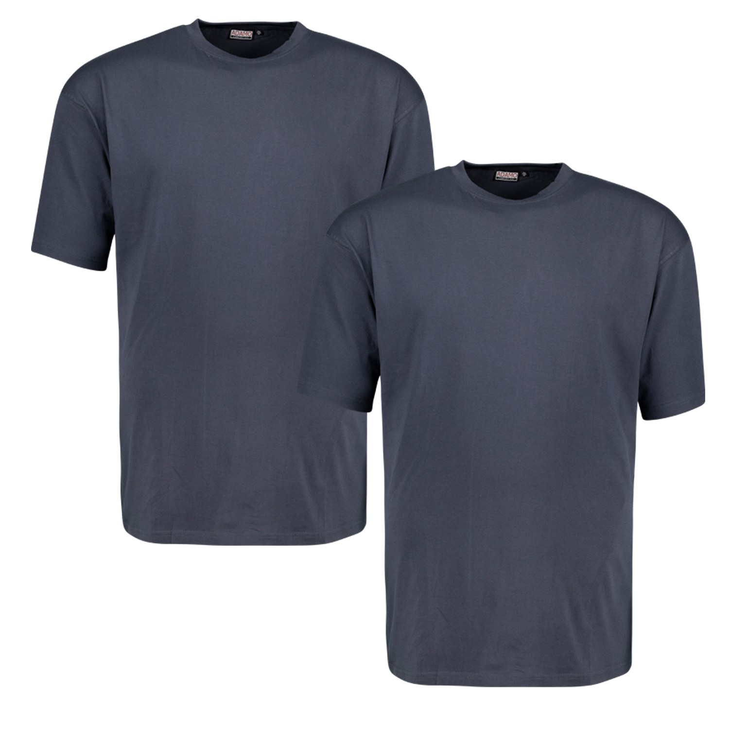 Lot de deux T-shirts CONFORT FIT gris foncé MARLON by ADAMO // grandes tailles jusqu'au 12XL