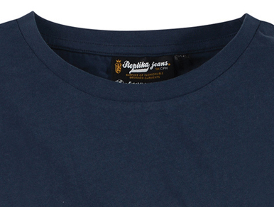 T-shirt bleu marine de Replika // grande taille jusqu'au 6XL