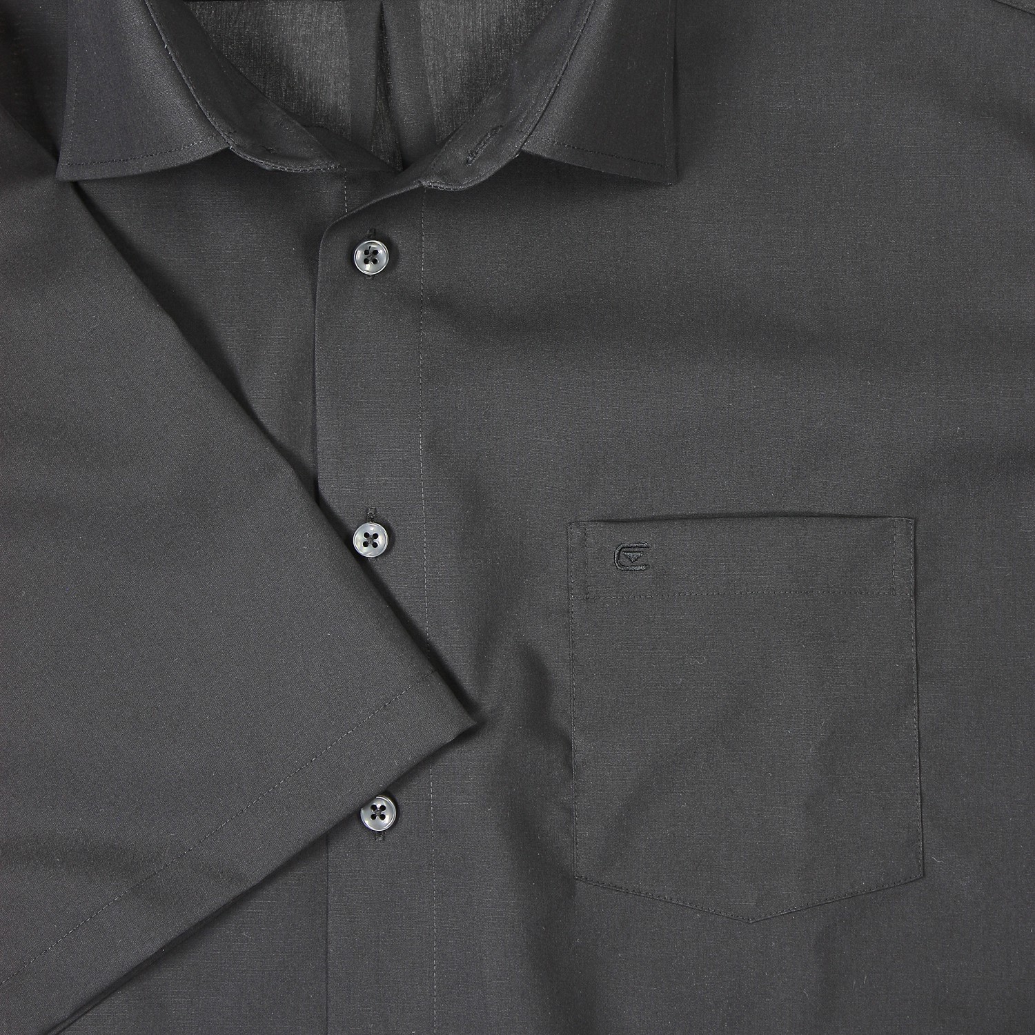 Short sleeve shirt in anthracite by Casamoda up tp oversize 7XL
