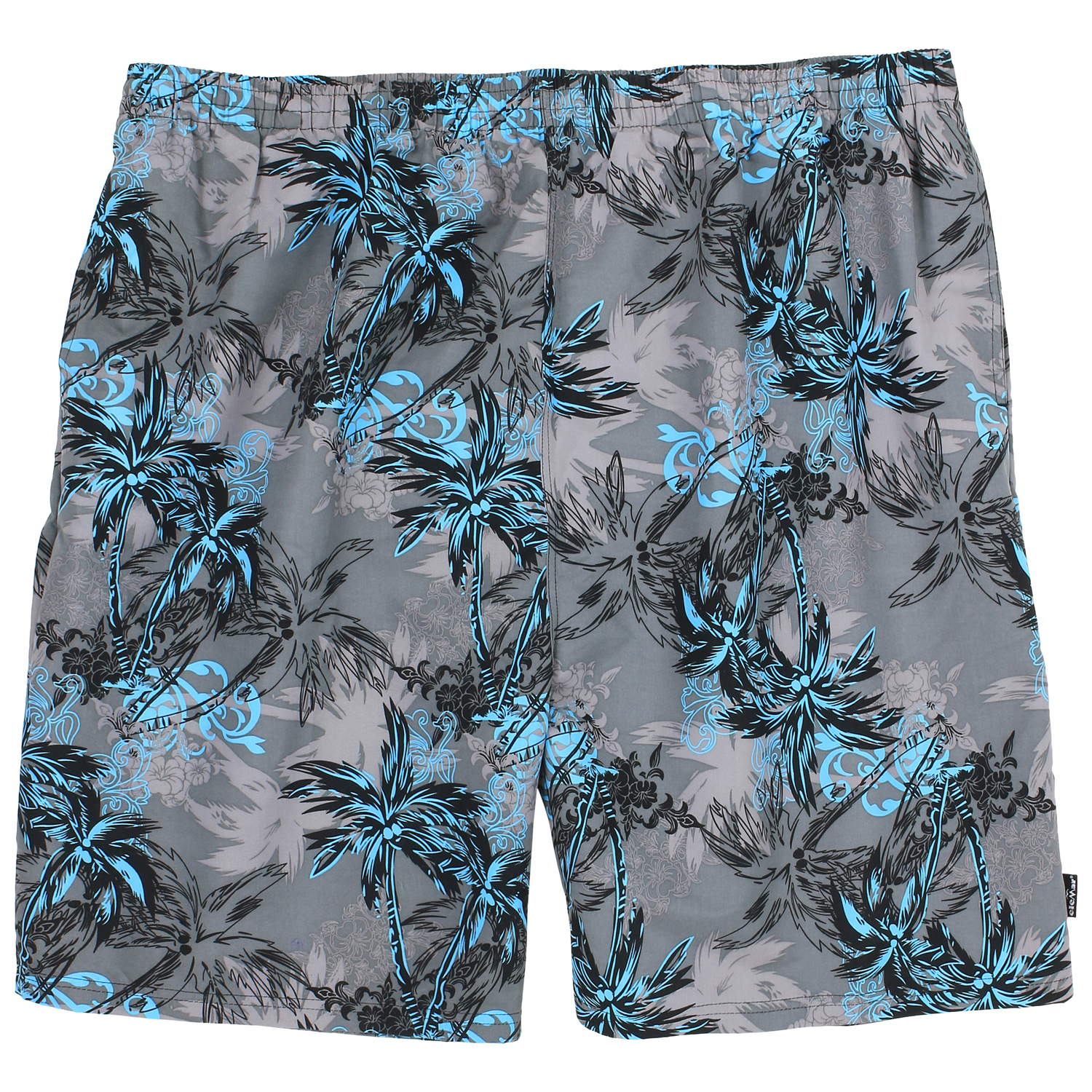 Swim bermuda by eleMar for men grey with palm tree pattern in oversizes up to 8XL