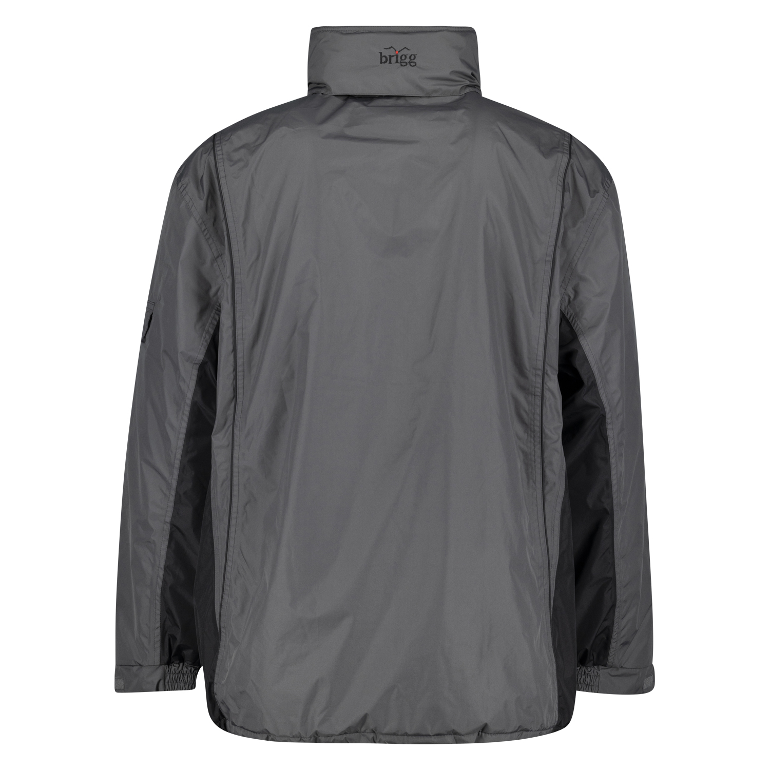 Wasserdichte Outdoor-Jacke in Übergrößen, grau-schwarz von Brigg 