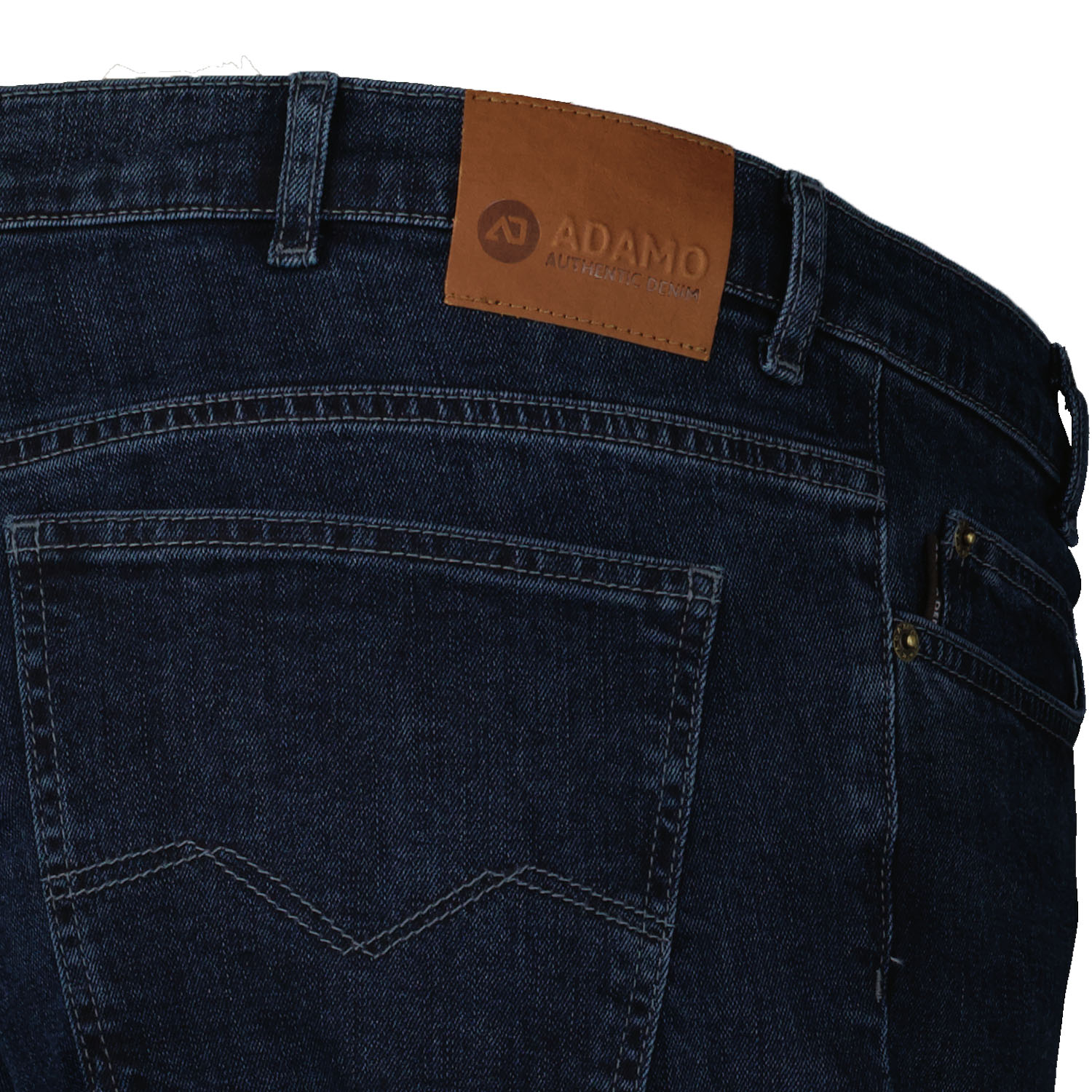 ADAMO 5-Pocket Jeans lang mit Stretch für Herren in dark navy von Adamo Serie OHIO in Übergrößen 59 - 85