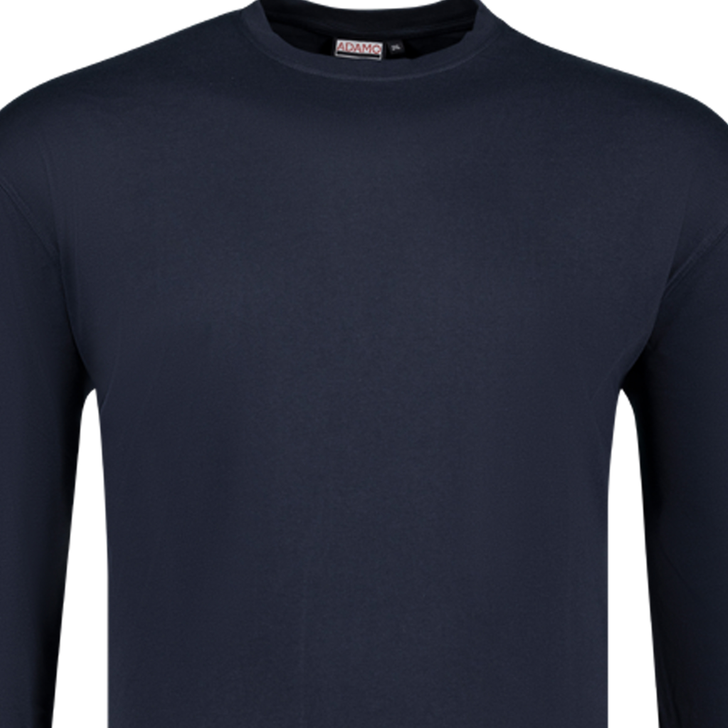 Basic Langarm Shirt von ADAMO Rundhalsausschnitt COMFORT FIT in dunkelblau bis Übergröße 12XL