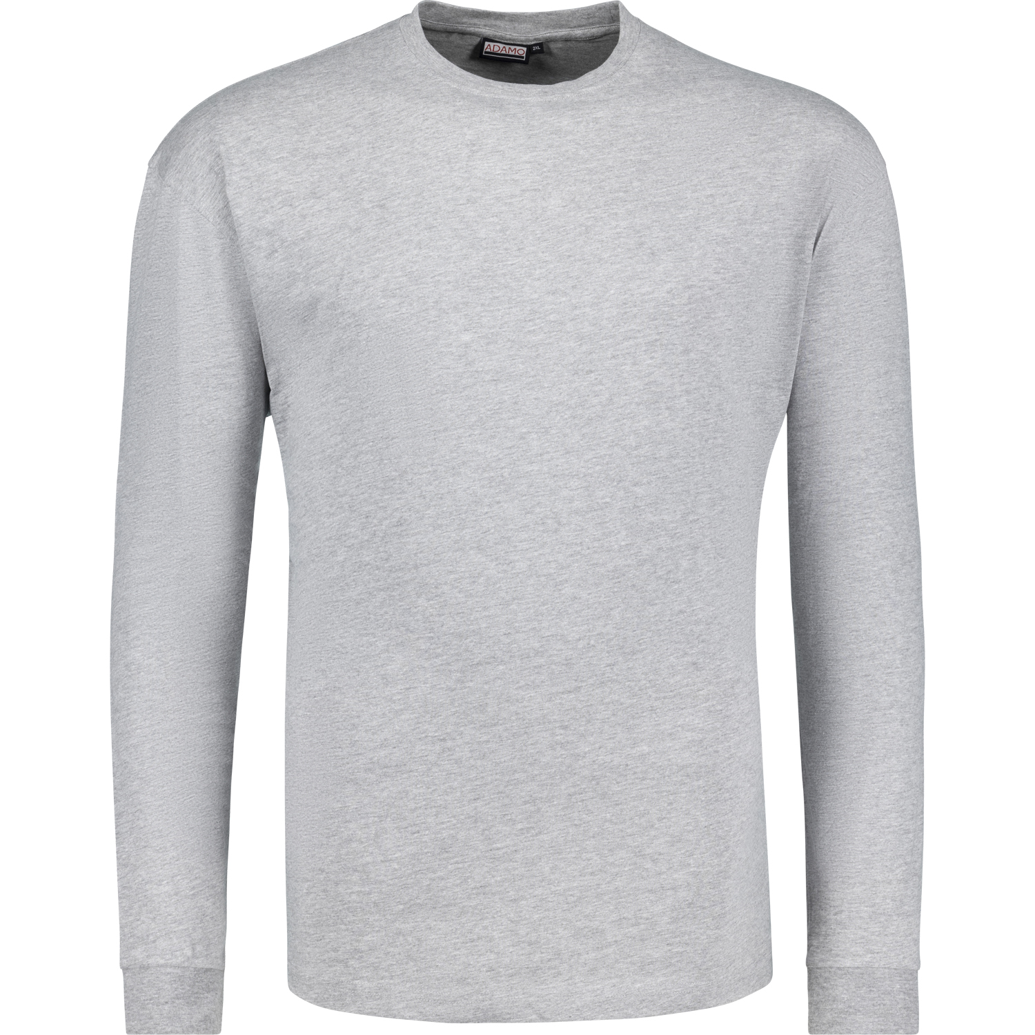 ADAMO longsleeve COMFORT FIT for men in grey with round neck up to size 12XL