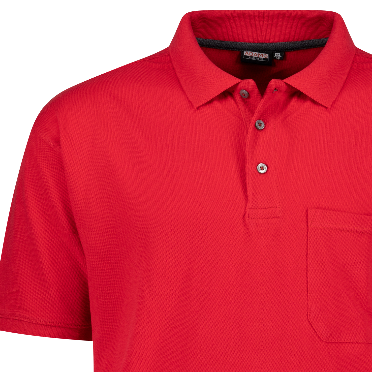 Herren Pique Poloshirt kurzarm Serie Klaas REGULAR FIT von Adamo rot in Übergrößen 2XL - 10XL