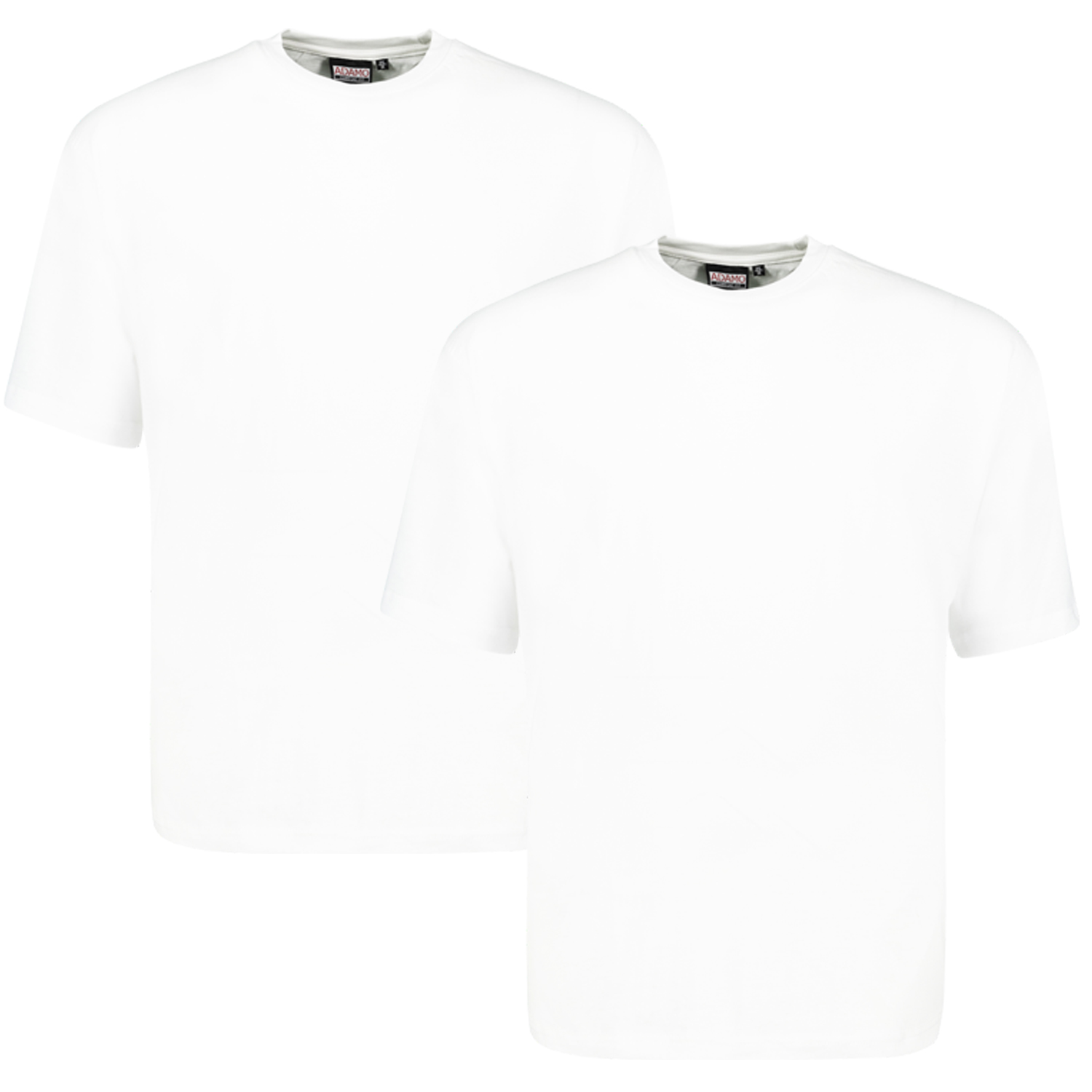 T-shirt blanc MARLON CONFORT FIT by ADAMO jusqu'à la taille 12XL - pack de deux