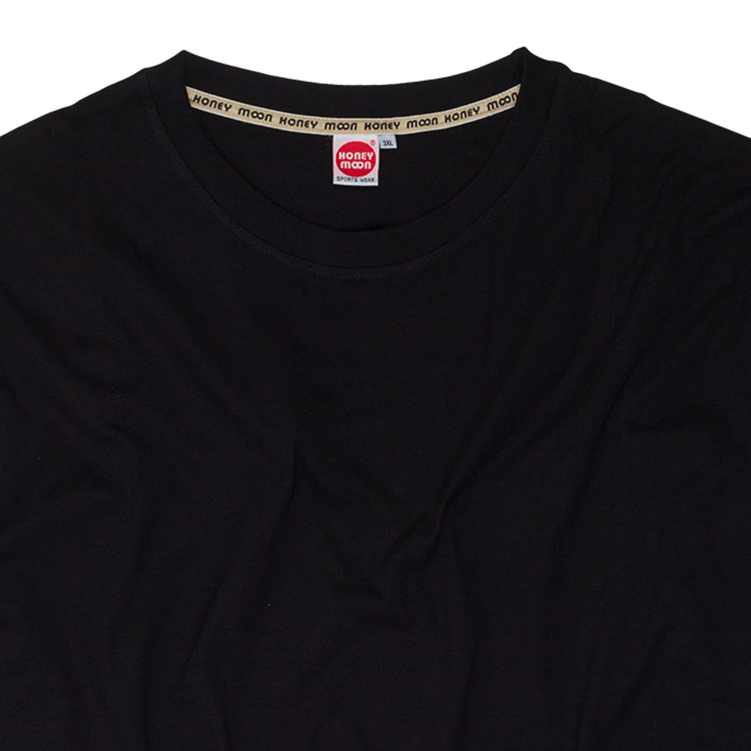 T-shirt en noir by Honeymoon en grandes tailles jusqu'au 15XL