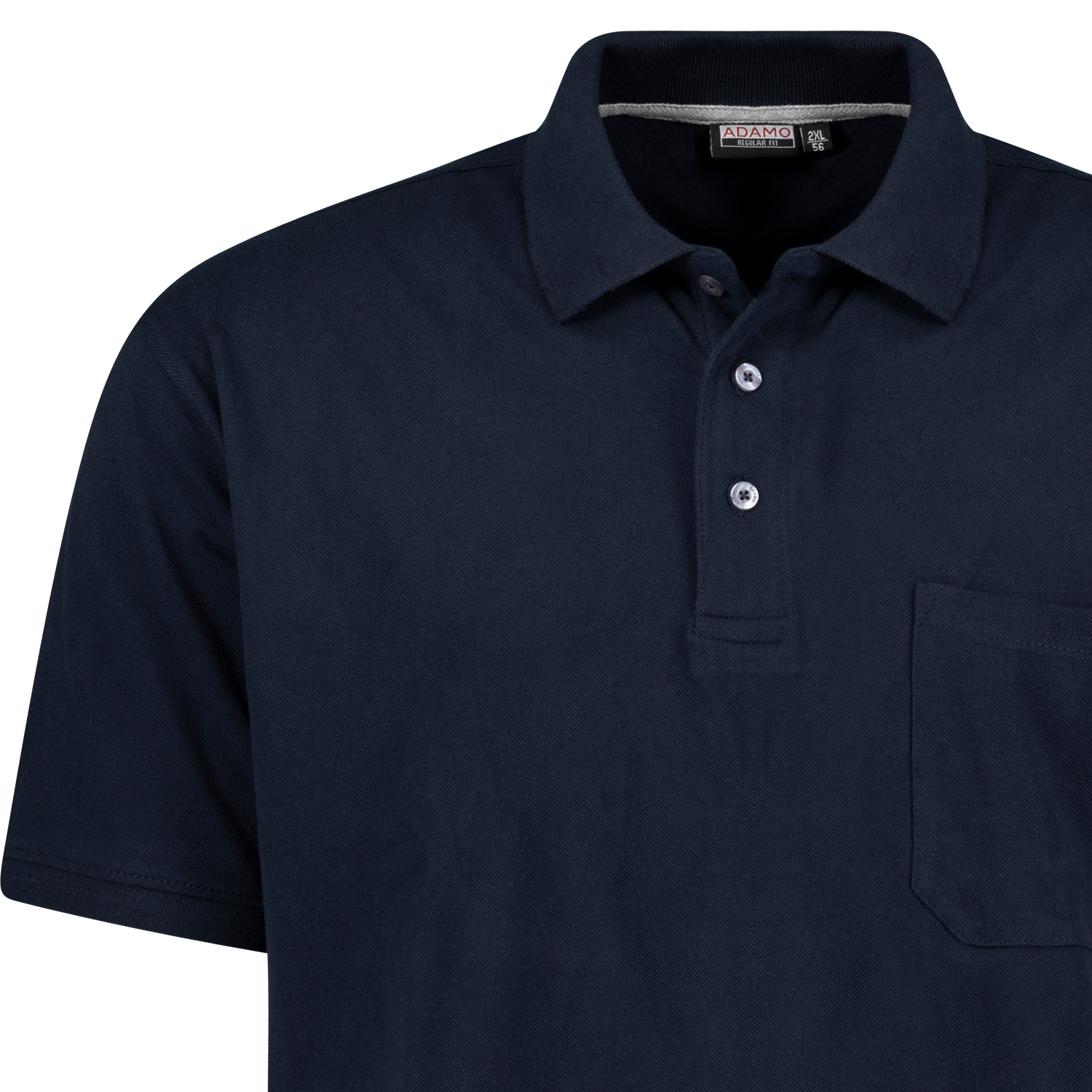 ADAMO Herren Pique Polohemd kurzärmlig Modell KLAAS in dunkelblau bis Übergröße 10XL Regular Fit