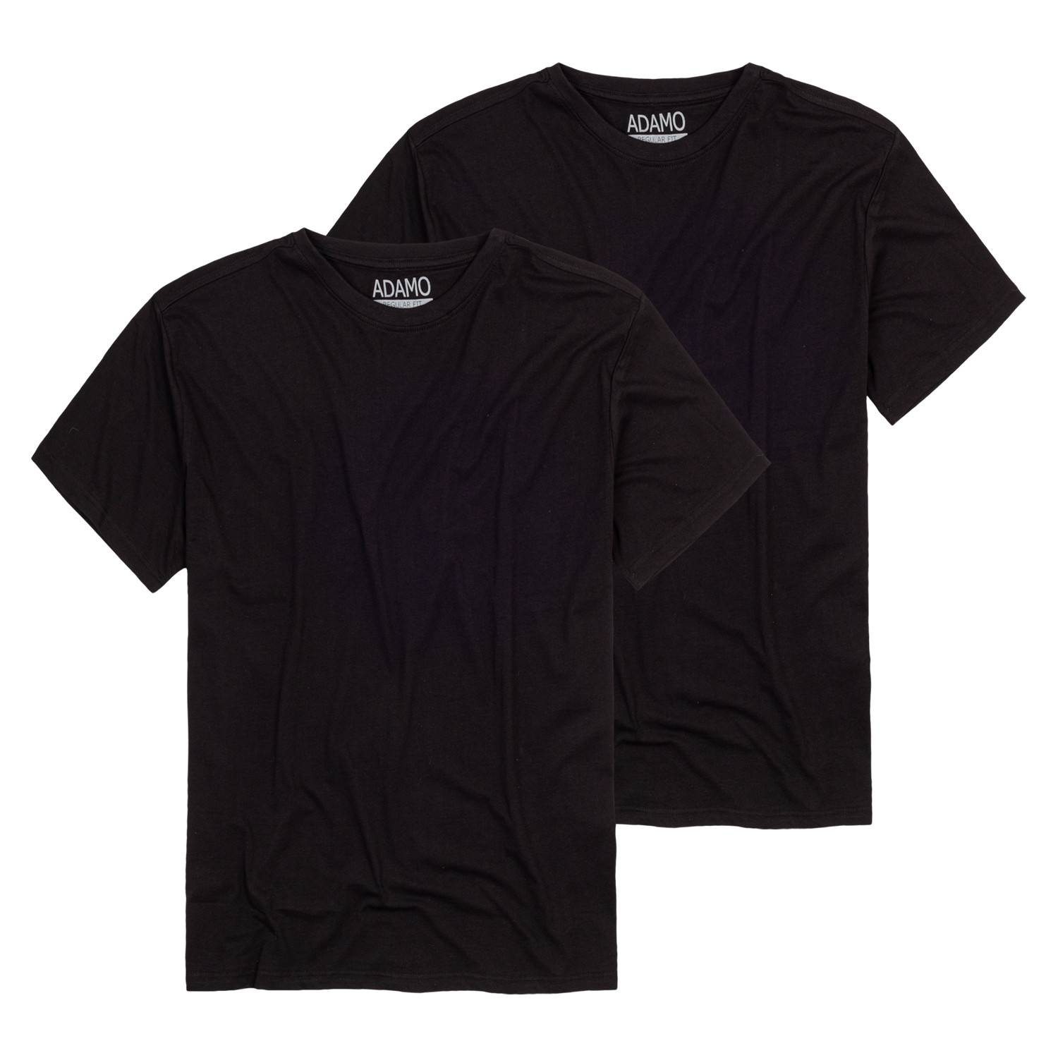 T-shirts in black series Kilian regular fit by Adamo for men up to oversize 10XL - double pack