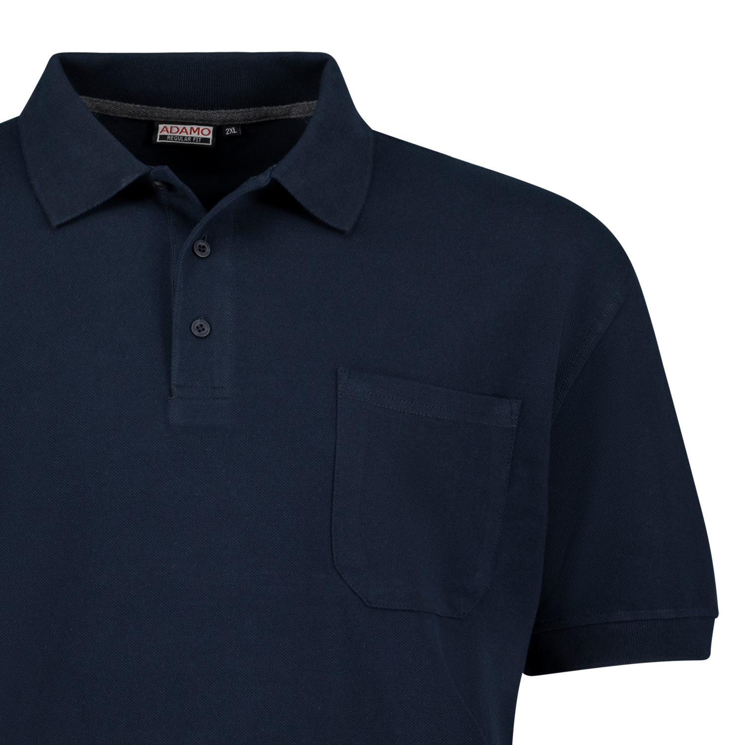 ADAMO Herren Pique Polohemd kurzärmlig Modell KENO in dunkelblau bis Übergröße 10XL Regular Fit