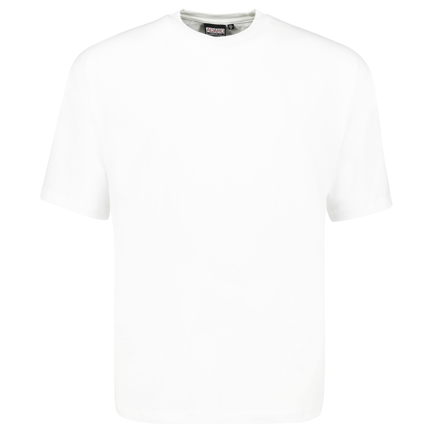 T-shirt en blanc avec col rond Tall Fit extra long série Magic by Adamo en longues tailles jusqu'au 122